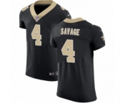 Men's Nike New Orleans Saints #4 Tom Savage Black Team Color Vapor Untouchable Elite Player NFL Jersey