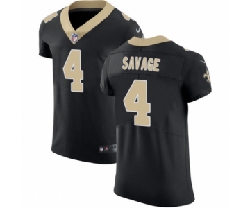 Men's Nike New Orleans Saints #4 Tom Savage Black Team Color Vapor Untouchable Elite Player NFL Jersey