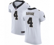 Men's Nike New Orleans Saints #4 Tom Savage White Vapor Untouchable Elite Player NFL Jersey