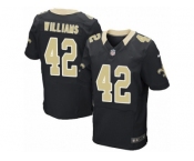 Men's Nike New Orleans Saints #42 Marcus Williams Elite Black Team Color NFL Jersey