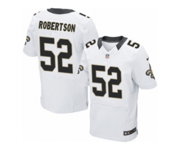 Men's Nike New Orleans Saints #52 Craig Robertson Elite White NFL Jersey