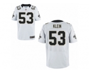 Men's Nike New Orleans Saints #53 A.J. Klein Elite White NFL Jersey