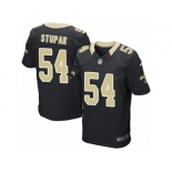 Men's Nike New Orleans Saints #54 Nate Stupar Elite Black Team Color NFL Jersey