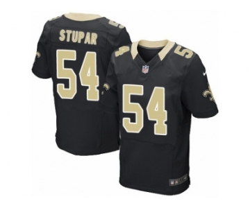 Men's Nike New Orleans Saints #54 Nate Stupar Elite Black Team Color NFL Jersey