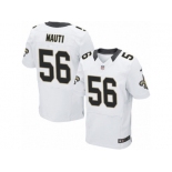 Men's Nike New Orleans Saints #56 Michael Mauti Elite White NFL Jersey