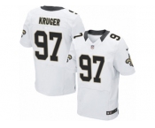 Men's Nike New Orleans Saints #97 Paul Kruger Elite White NFL Jersey