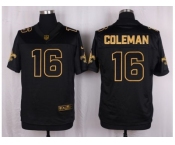 Nike New Orleans Saints #16 Brandon Coleman Black Pro Line Gold Collection Jersey[Elite]