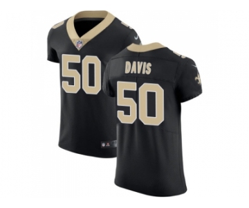 Nike New Orleans Saints #50 DeMario Davis Black Team Color Men Stitched NFL Vapor Untouchable Elite Jersey