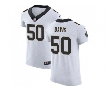 Nike New Orleans Saints #50 DeMario Davis White Men Stitched NFL Vapor Untouchable Elite Jersey