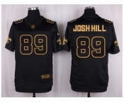 Nike New Orleans Saints #89 Josh Hill Black Pro Line Gold Collection Jersey[Elite]