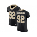 Nike New Orleans Saints #92 Marcus Davenport Black Team Color Men Stitched NFL Vapor Untouchable Elite Jersey