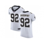 Nike New Orleans Saints #92 Marcus Davenport White Men Stitched NFL Vapor Untouchable Elite Jersey