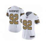 Women Nike New Orleans Saints #92 Marcus Davenport White Stitched NFL Limited Rush Jersey