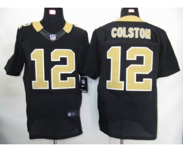 nike jerseys new orleans saints #12 colston black[elite]