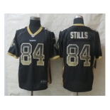 nike new orleans saints #84 stills black [Elite USA flag fashion]