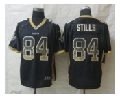 nike new orleans saints #84 stills black [Elite USA flag fashion]