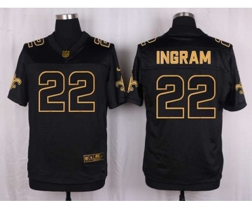 nike nfl jerseys new orleans saints #22 ingram black gold collection[Elite][ingram]