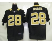 nike nfl jerseys new orleans saints #28 ingram black[elite]