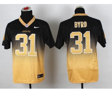 nike nfl jerseys new orleans saints #31 byrd black-gold[Elite drift fashion][second version]