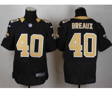 nike nfl jerseys new orleans saints #40 breaux black[Elite]