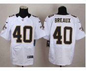 nike nfl jerseys new orleans saints #40 breaux white[Elite]