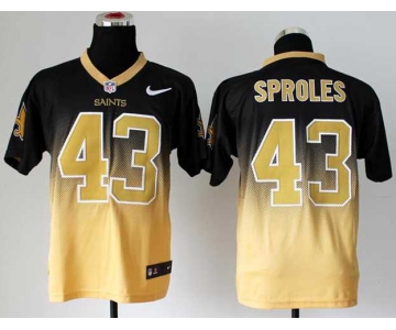 nike nfl jerseys new orleans saints #43 darren sproles black-gold[Elite drift fashion][second version]