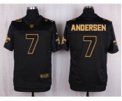 nike nfl jerseys new orleans saints #7 morten andersen black gold collection[Elite]