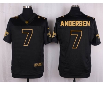 nike nfl jerseys new orleans saints #7 morten andersen black gold collection[Elite]