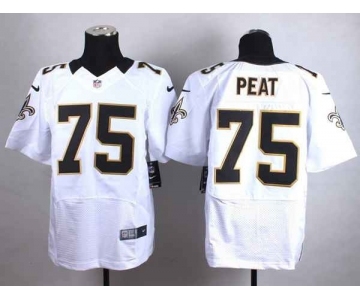 nike nfl jerseys new orleans saints #75 peat white[Elite]