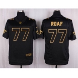 nike nfl jerseys new orleans saints #77 willie roaf black gold collection[Elite]