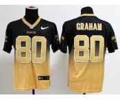 nike nfl jerseys new orleans saints #80 graham black-gold[Elite drift fashion][second version]