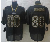 nike nfl jerseys new orleans saints #80 graham black[Elite united sideline]