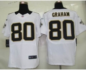 nike nfl jerseys new orleans saints #80 graham white[elite]