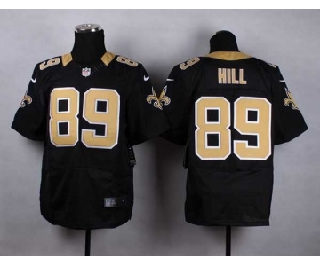 nike nfl jerseys new orleans saints #89 hill black[Elite]