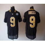 nike nfl jerseys new orleans saints #9 brees black[Elite 50th Patch]