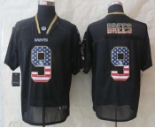 nike nfl jerseys new orleans saints #9 brees black[Elite USA flag fashion]