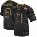 nike nfl jerseys new orleans saints #9 brees black[Elite lights out 50th Patch]