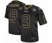 nike nfl jerseys new orleans saints #9 brees black[Elite lights out 50th Patch]