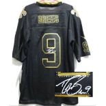 nike nfl jerseys new orleans saints #9 brees black[Elite lights out signature]