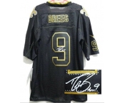 nike nfl jerseys new orleans saints #9 brees black[Elite lights out signature]