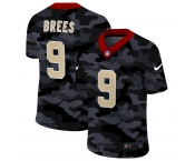 Men New Nike New Orleans Saints #9 Brees 2020 Nike 2ndCamo Salute to Service Limited