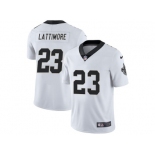 Men New Orleans Saints #23 Marshon Lattimore Nike White Vapor Untouchable Limited Jersey