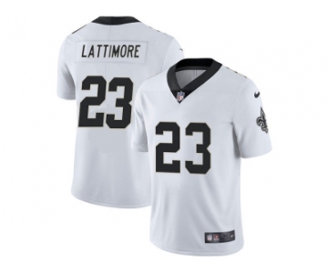 Men New Orleans Saints #23 Marshon Lattimore Nike White Vapor Untouchable Limited Jersey