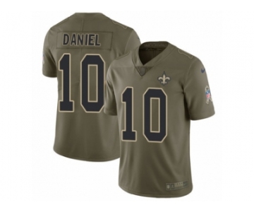 Men Nike New Orleans Saints #10 Chase Daniel Limited Olive 2017 Salute to Service NFL Jersey