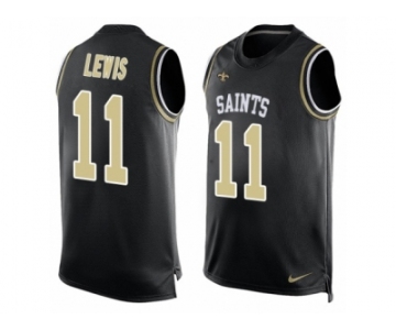 Men Nike New Orleans Saints #11 Tommylee Lewis Limited Black Player Name & Number Tank Top NFL Jersey