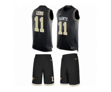 Men Nike New Orleans Saints #11 Tommylee Lewis Limited Black Tank Top Suit NFL Jersey