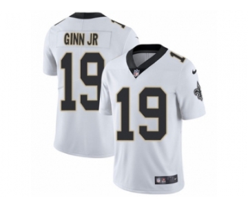 Men Nike New Orleans Saints #19 Ted Ginn Jr White Vapor Untouchable Limited Player NFL Jersey