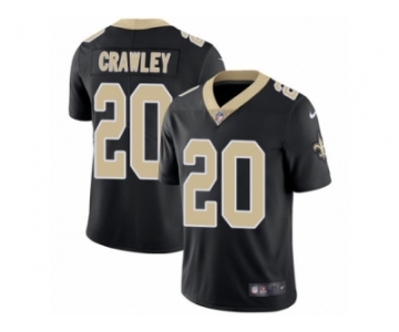 Men Nike New Orleans Saints #20 Ken Crawley Black Team Color Vapor Untouchable Limited Player NFL Jersey