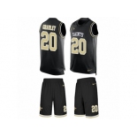 Men Nike New Orleans Saints #20 Ken Crawley Limited Black Tank Top Suit NFL Jersey