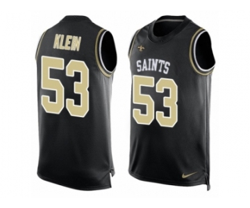 Men Nike New Orleans Saints #53 A.J. Klein Limited Black Player Name & Number Tank Top NFL Jersey